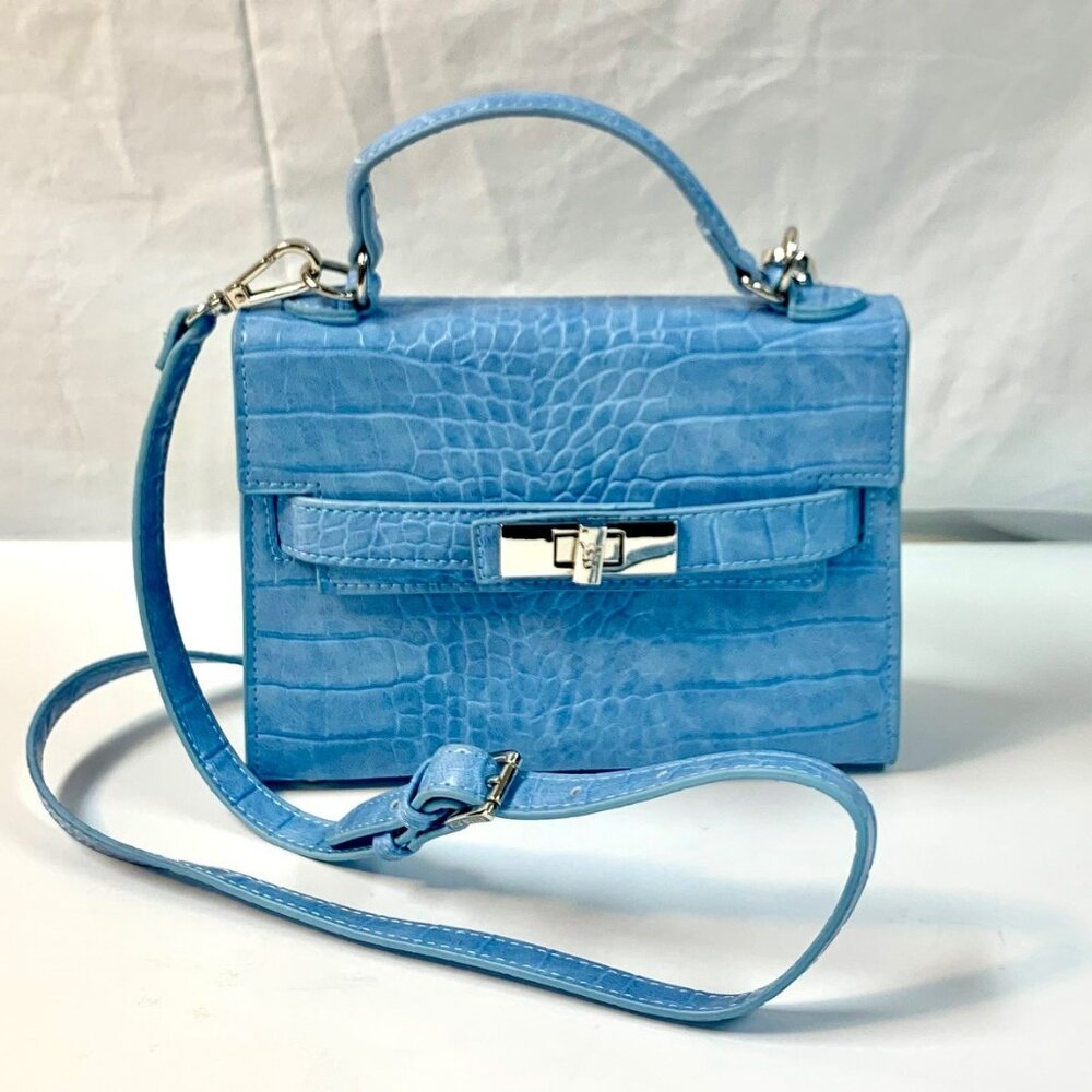 Steve Madden Dignify Croc Embossed Crossbody Handbag